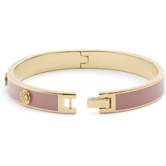 Coach Signature Tea Rose Enamel Bangle Bracelet - Picture 3 of 7